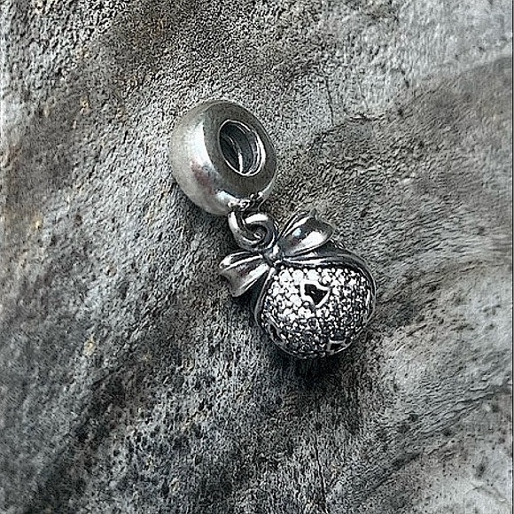 Pandora Christmas Wish Dangle Ornament Charm with Clear CZ - Picture 1 of 3